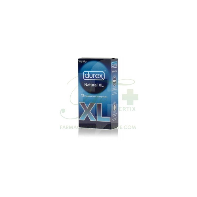 DUREX PRESERVATIVO NATURAL EASY ON XL 12 UDS